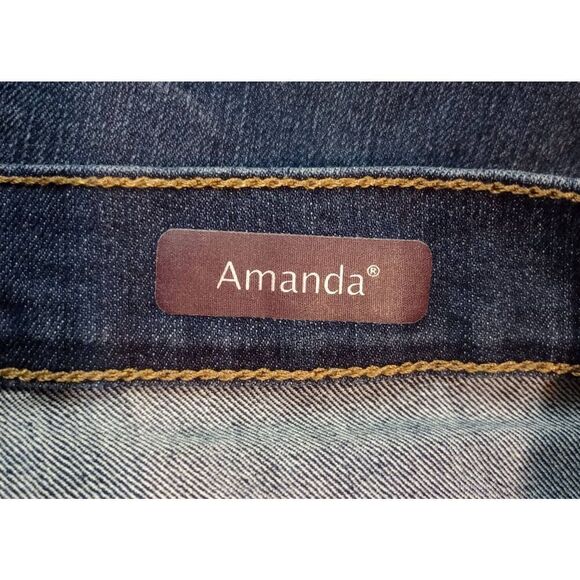 Gloria Vanderbilt Jeans Ladies 18W Amanda Straight Leg Dark Wash - Picture 6 of 8